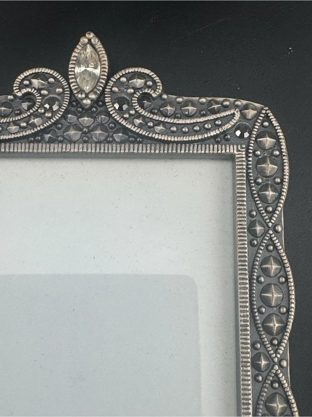Set of 2 Carr Ornate Pewter Decorative Picture Frames Small